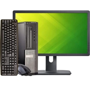 Dell Desktop Computer i5 PC SFF Up To 16GB RAM 2TB HD/SSD 24in Windows 10 Pro - Picture 1 of 13