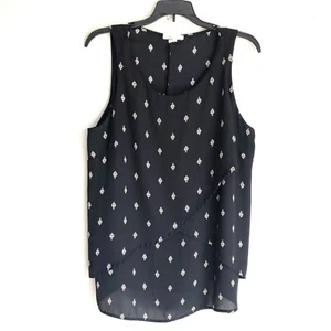 AVA & VIV Size 14/16 Black Sleeveless Ruffle Tiered Top Blouse - Picture 1 of 8