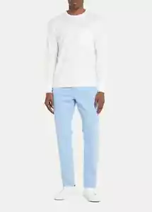 NWT Monfrere Men's Brando Slim-Fit Stretch Parisian Luxe Jeans Pastel Blue 30x32 - Picture 1 of 10