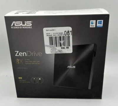 Asus ZenDrive SDRW-08U9M-U -External DVD-Writer - Black NIB - Image 1 of 3