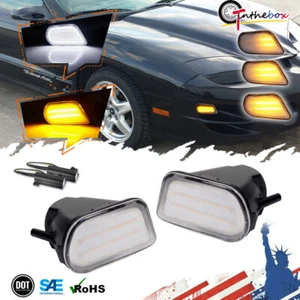 [Plug&Play] Clear DRL Turn Signal LED Lights For 98-02 Pontiac Firebird Trans Am - Picture 1 of 11