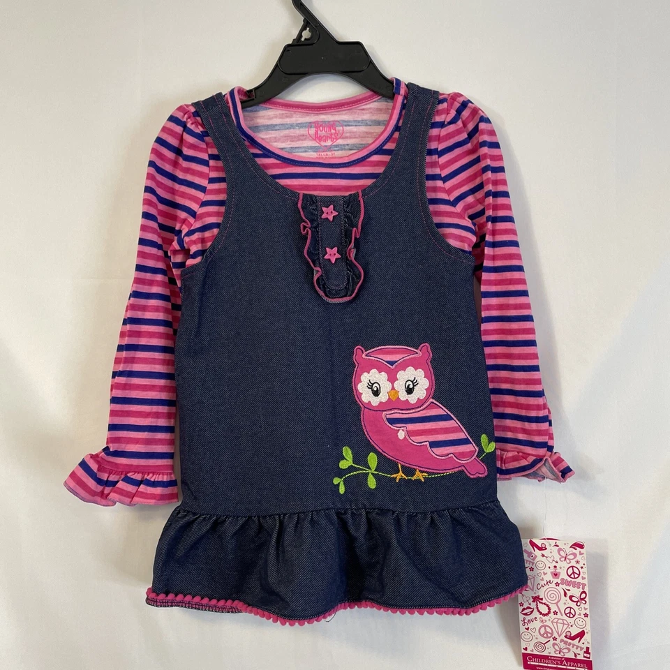 YOUNG HEARTS Juego de 3 Piezas Talla 3-6m Vestido Niña 3/6M Foto 1 de 4