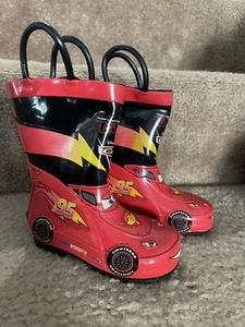 Boys Disney Cars Rain Boots Size 6/7 - Picture 1 of 7