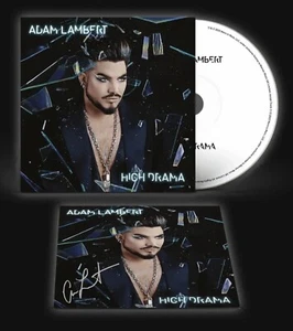 ADAM LAMBERT HIGH DRAMA CD NEW! INCLUDES ACTUAL HAND SIGNED AUTOGRAPH ART CARD! - Picture 1 of 1