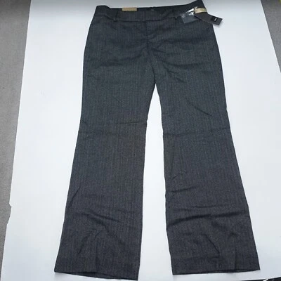 Pantalones de vestir Massimo para mujer 14 negros espiga poliéster elástico cadera recta Foto 1 de 4