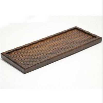 Kung Fu Gongfu Tea Tray Serving Table Retro Natural Hard Bamboo Tea Plate Tray - Image 1 of 4