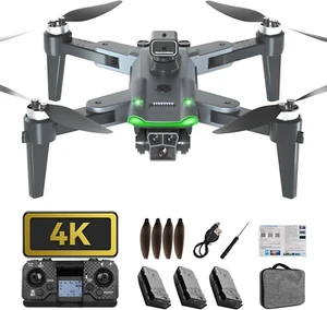 Drohne mit Kamera 4K Erwachsene, GPS Drone mit 3 Kameras/Akkus, FPV RC Quadrocop - Bild 1 von 8