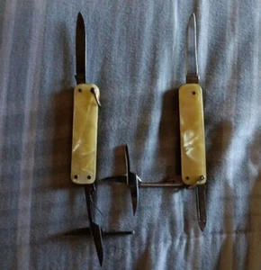 2 Vintage Elyco Gentleman's Key Chain Pocket Knife  - Picture 1 of 4