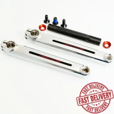 REDLINE FLIGHT Old School 3-piece Cranks 175mm Arms Chrome finish for BMX Bike - Image 1 of 4