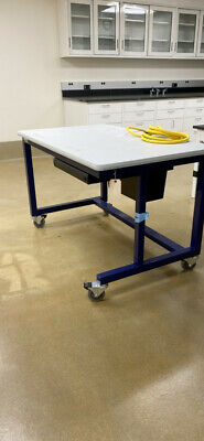 54”x32x33 Rolling Lab Bench Table Metal Frame • 450$