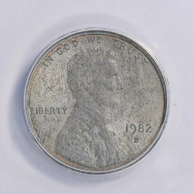 RareDate 1982-D Cent ZincSmallDate Struck on Unplated Blank ANACS MS-60-Lot D023 - Image 1 of 3