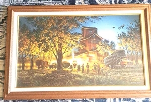 Lienzo litografiado firmado por Terry Redlin maestros enmarcado Bountiful Harvest 12/1950 - Imagen 1 de 9