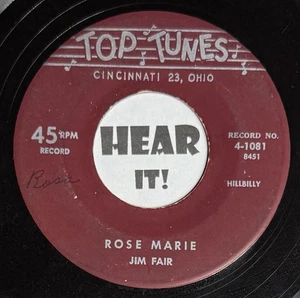 50s Hillbilly 45 JIM JIMMY FAIR My Everything / Rose Marie TOP TUNES OH hear - Picture 1 of 3