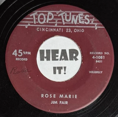 50s Hillbilly 45 JIM JIMMY FAIR My Everything / Rose Marie TOP TUNES OH hear - Image 1 of 3