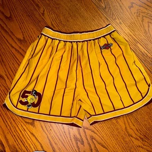 Gus Macker Shorts Size Youth M maroon & yellow - Picture 1 of 9