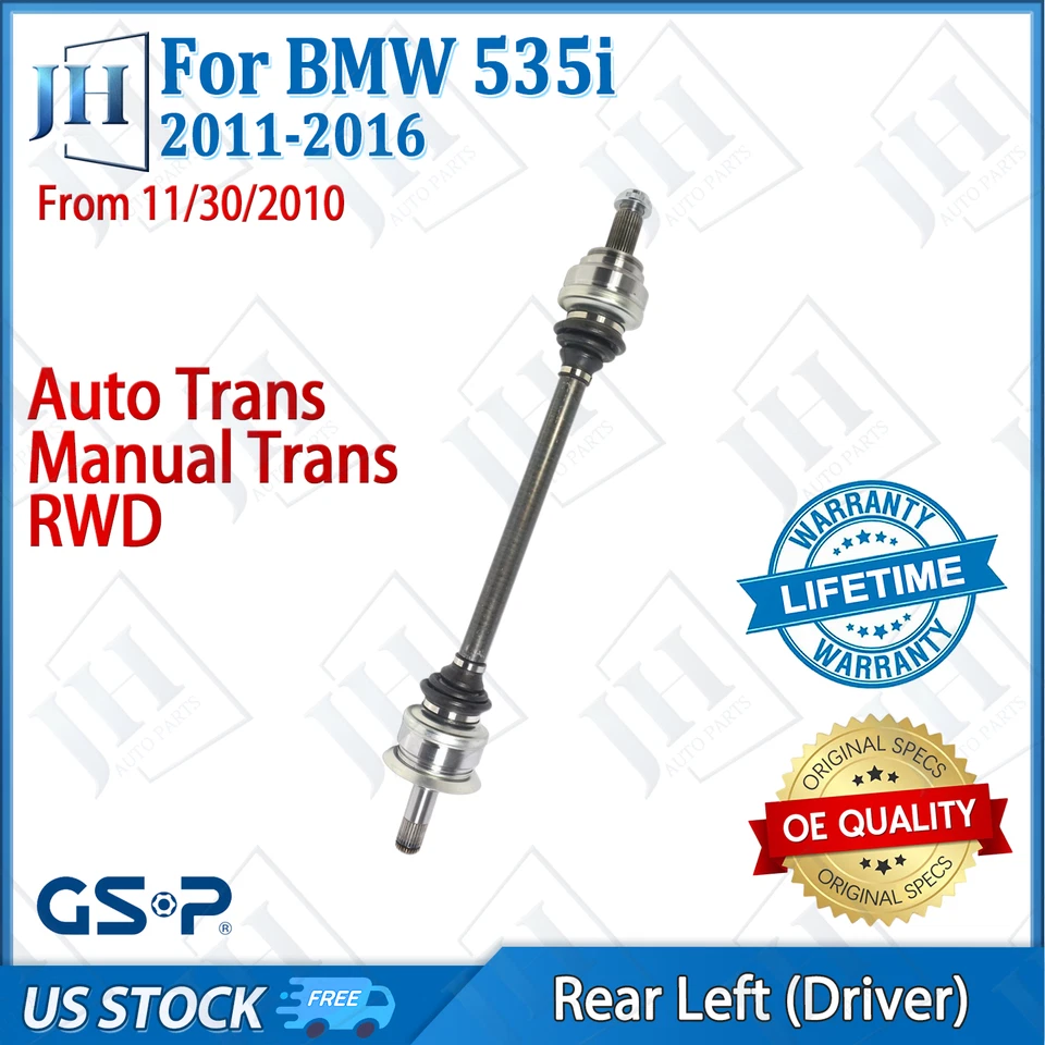 Eje CV conductor trasero izquierdo original para BMW 535i 2011-2016 tracción trasera transmisión manual automática Foto 1 de 4