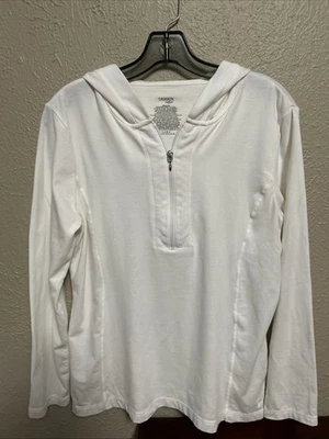 Danskin теперь белый пуловер толстовка с капюшоном Топ Activewear Athleisure женщин большой - Изображение 1 из 4