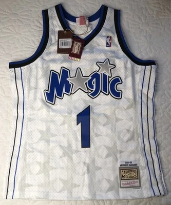 Nueva con etiquetas Camiseta Mitchell & Ness NBA Swingman Magic 98-99 Anfernee Hardaway Para Hombres Grande Foto 1 de 4