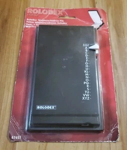 Rolodex Autodex Telephone Address File Directory PopUp Office Black Metal 67457 - Picture 1 of 3