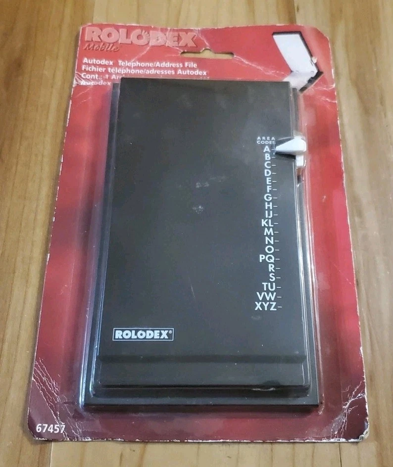 Rolodex Autodex Telephone Address File Directory Black 67457 Flipup
