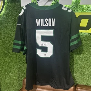 New York Jets Garrett Wilson Signed Nike Alt Black Jersey Fanatics COA NWT - Picture 1 of 10
