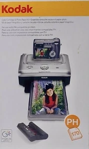 KODAK PH-170 EasyShare Bundle 2 X Printer COLOR INK Cartridges 6 PHOTO PAPER - Picture 1 of 4