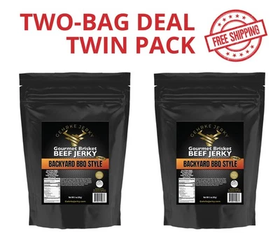 Variedad Sampler Patio Trasero Barbacoa Carne Brisket Gehrke Jerky Envío Gratis - Dos 30oz. Foto 1 de 4