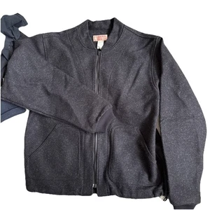 FILSON Mackinaw Cruiser Wool Jacket Liner Charcoal Gray Large Excellent USA Made - Picture 1 of 6