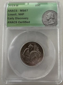 2019 W Lowell Quarter Early Discovery ANACS MS67 25 Cent - Picture 1 of 4