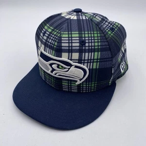 Cappello Seattle Seahawks New Era 9fifty verde fluo a quadri snapback pulito vedi foto - Foto 1 di 12