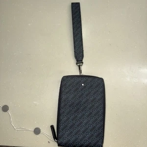 MONTBLANC MONOGRAM BLUE/BLK MINI ENVELOPE CROSSBODY BAG WITH HAND STRAP - Bild 1 von 3