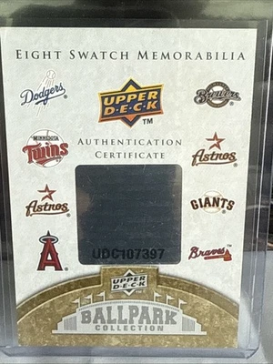 2009 Upper Deck Ballpark Collection #396, 8 Swatch Memorabilia -REDEEMED - Image 1 of 2