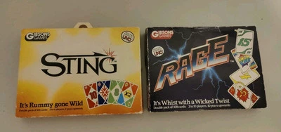 LOT OF (X2) 1986 Gibson RAGE Whist + STING Rummy Wild Makers Of UNO Card Games - Image 1 of 4