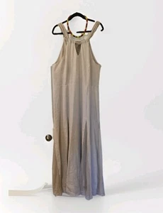 SOFT SURROUNDINGS Soliloquy Linen Silk Maxi Dress Flax Tall Large - Picture 1 of 8
