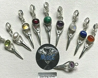 925 STERLING SILVER  GODDESS WITH PERIDOT, AMETHYST, PEARL, CITRINE, GARNET ETC - Image 1 of 4