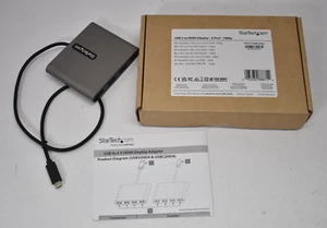StarTech USB-C To HDMI Adapter 4 Port 1090P USBC2HD4 Gray Cord Device - Picture 1 of 7
