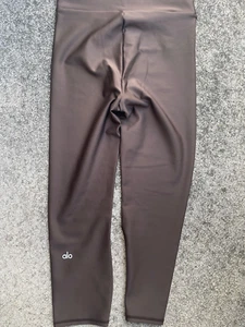 Alo Yoga Leggings Womens Small Brown Athleisure High Waisted Cropped 21" Inseam - Picture 1 of 4