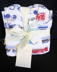 Pottery Barn Kids Things That Go Trucks Cars Flannel Pajamas Pants Shirt Size 6 - Picture 1 of 1