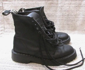 Unisex Vegetarische Schuhe Schwarz Schnürstiefel UK Größe 7 - Bild 1 von 9