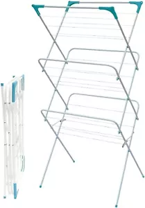 Three-Tier Clothes Drying Rack - White Clothes airer 3 Tier 15 Meter - Picture 1 of 14