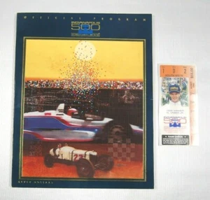 Programa de las 500 Millas de Indianapolis 1993 77 en funcionamiento - con talón de boleto - excelente estado - Imagen 1 de 3