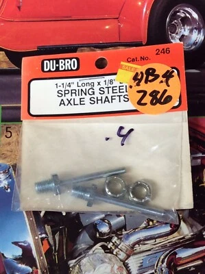 Dubro 246 1-1/4x1/8” Spring Steel Axle Shafts NewInPack USA Shipped - Image 1 of 4