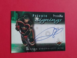 2000-01 Topps Premier Plus Private Signings #PS-MG Marian Gaborik 