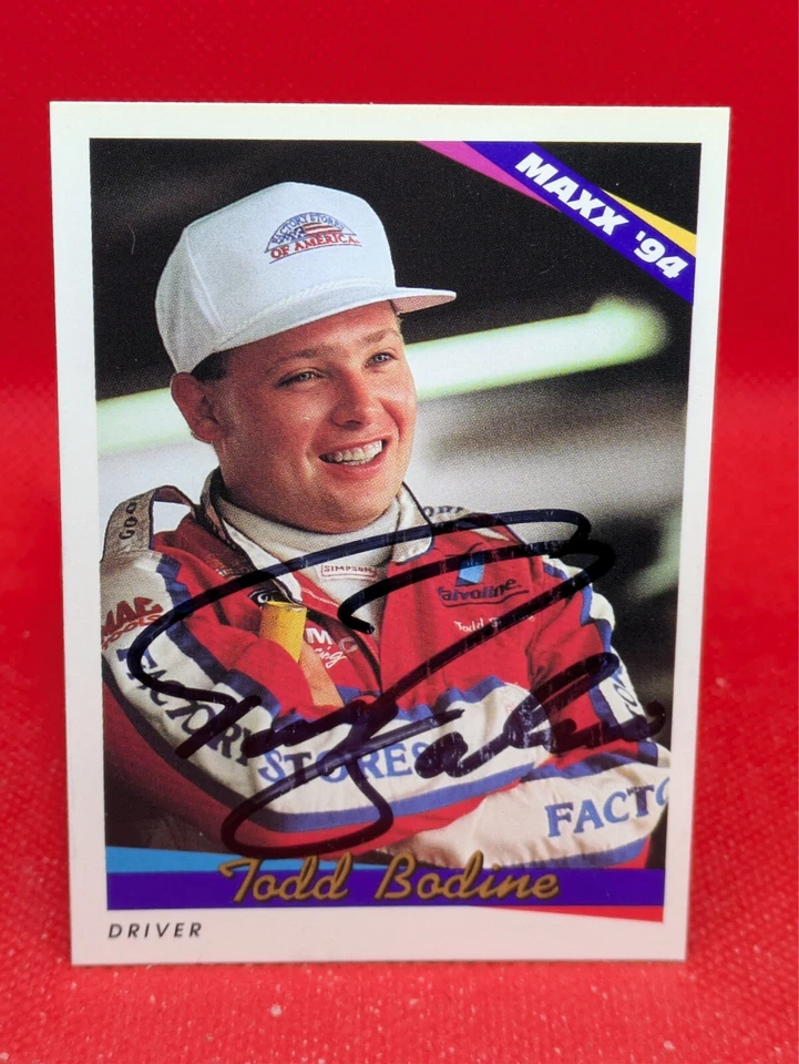 AUTOGRAPH on card: Todd Bodine 1994 Maxx #75 - Image 1 of 1
