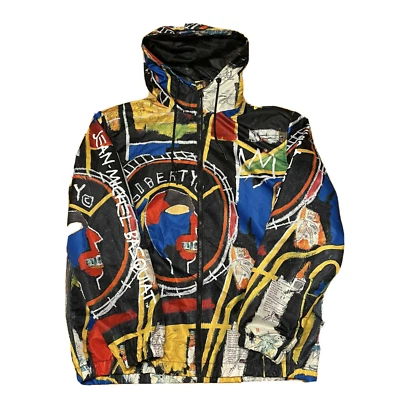 Jaqueta com capuz masculina Jean Michel Basquiat somente membros com zíper corta-vento tamanho G - Imagem 1 de 2