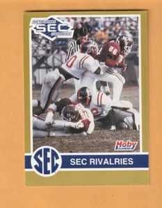 Ole Miss Mississippi State The Egg Bowl 1991 Hoby SEC Stars #392 1K - Picture 1 of 2