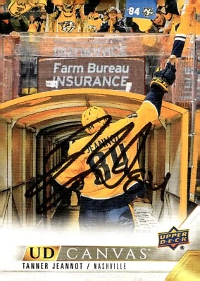 Tanner Jeannot - Signed 2022-23 Upper Deck Series 1 Canvas Card #C47 - Image 1 of 2