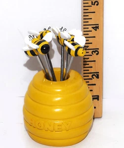 Gourmet Art 6-Piece bumble bee Cocktail Picks/Fruit Sticks/Appetizer Picks - Picture 1 of 5