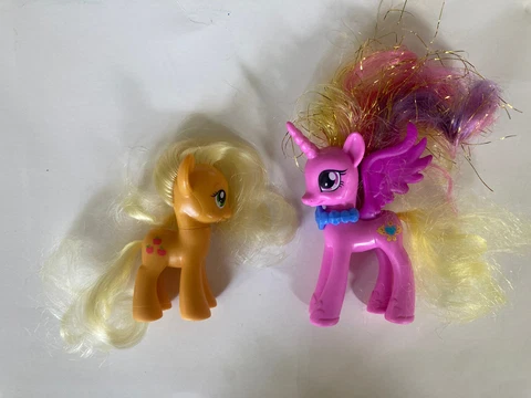 My Little Pony figures MLP G4 Applejack Princess Cadance 4" tinsel hair Cover