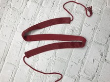 Red Thin Sequin Beaded Tie Fasten Belt With Tassels - Womens